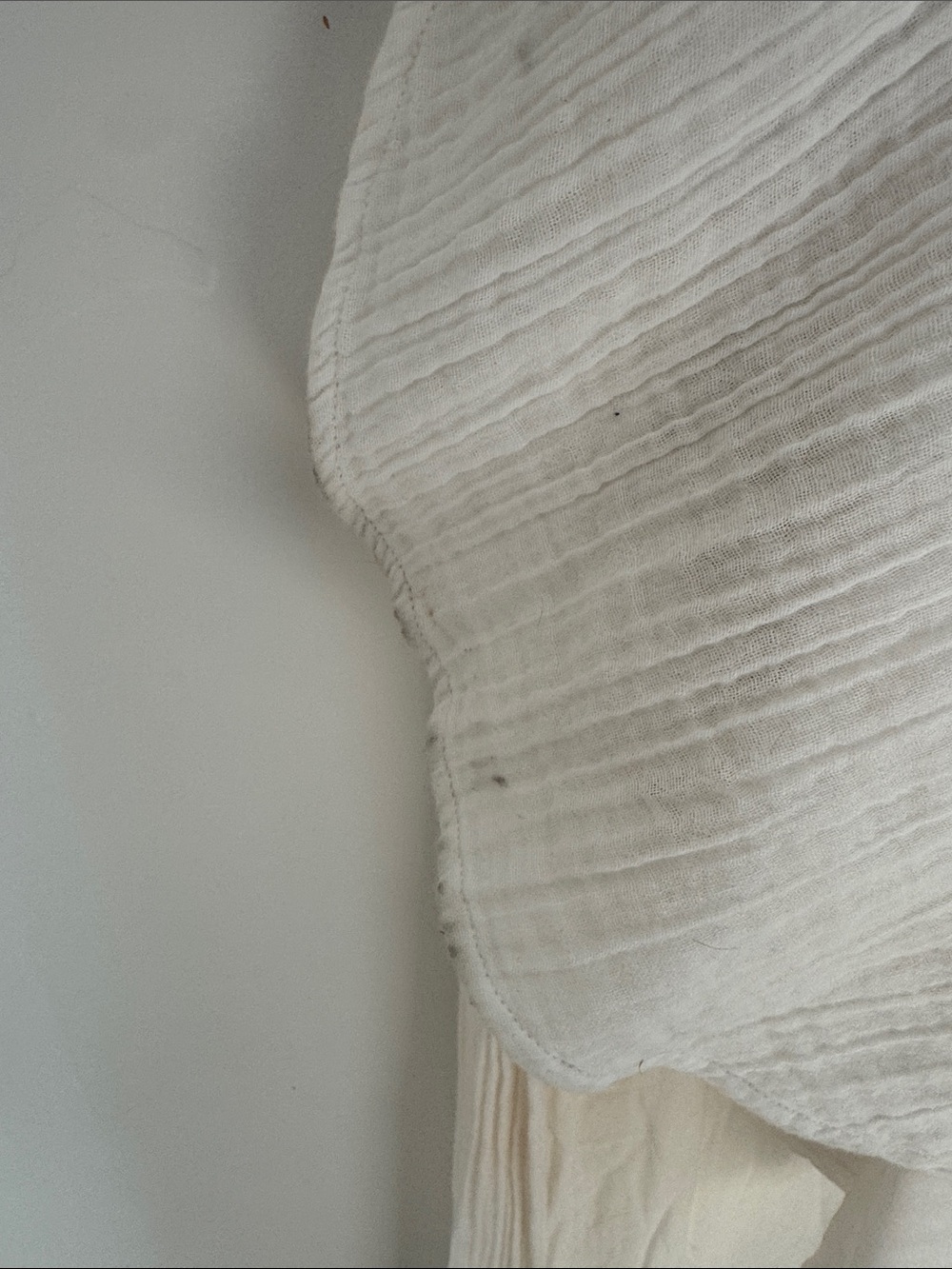 Free People FP White Ivory 100% Cotton Gauze Cutout Tie Waist Maxi Dress Beach S - Picture 11 of 12